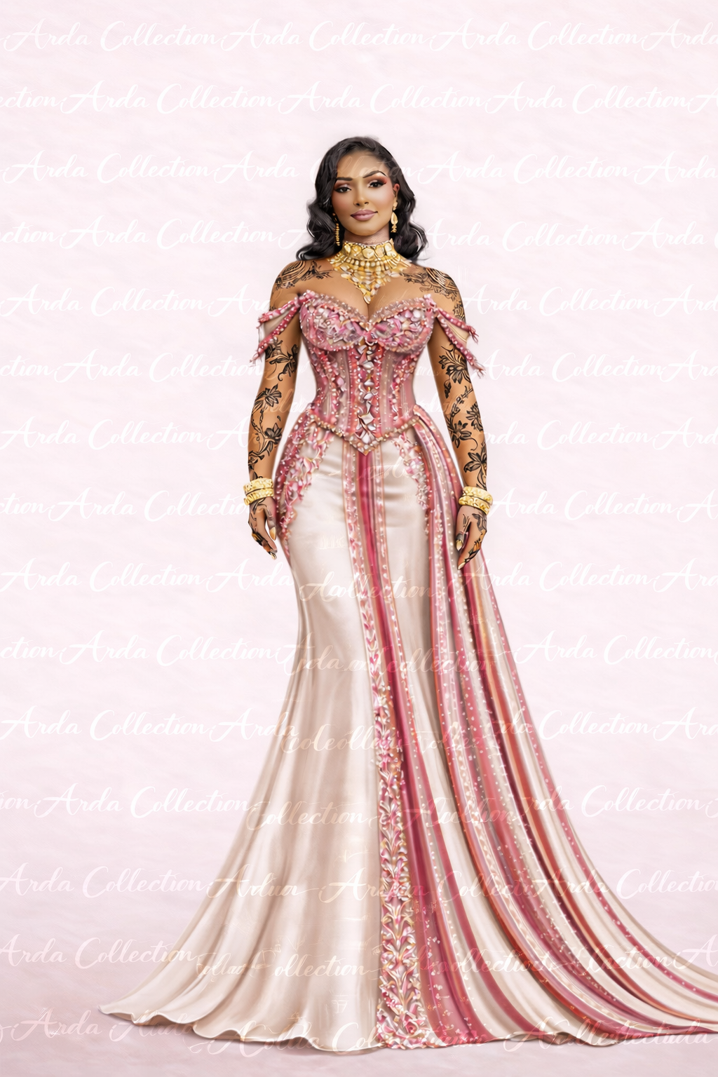 Custom bridal Hidiyo iyo Dhaqan Gown