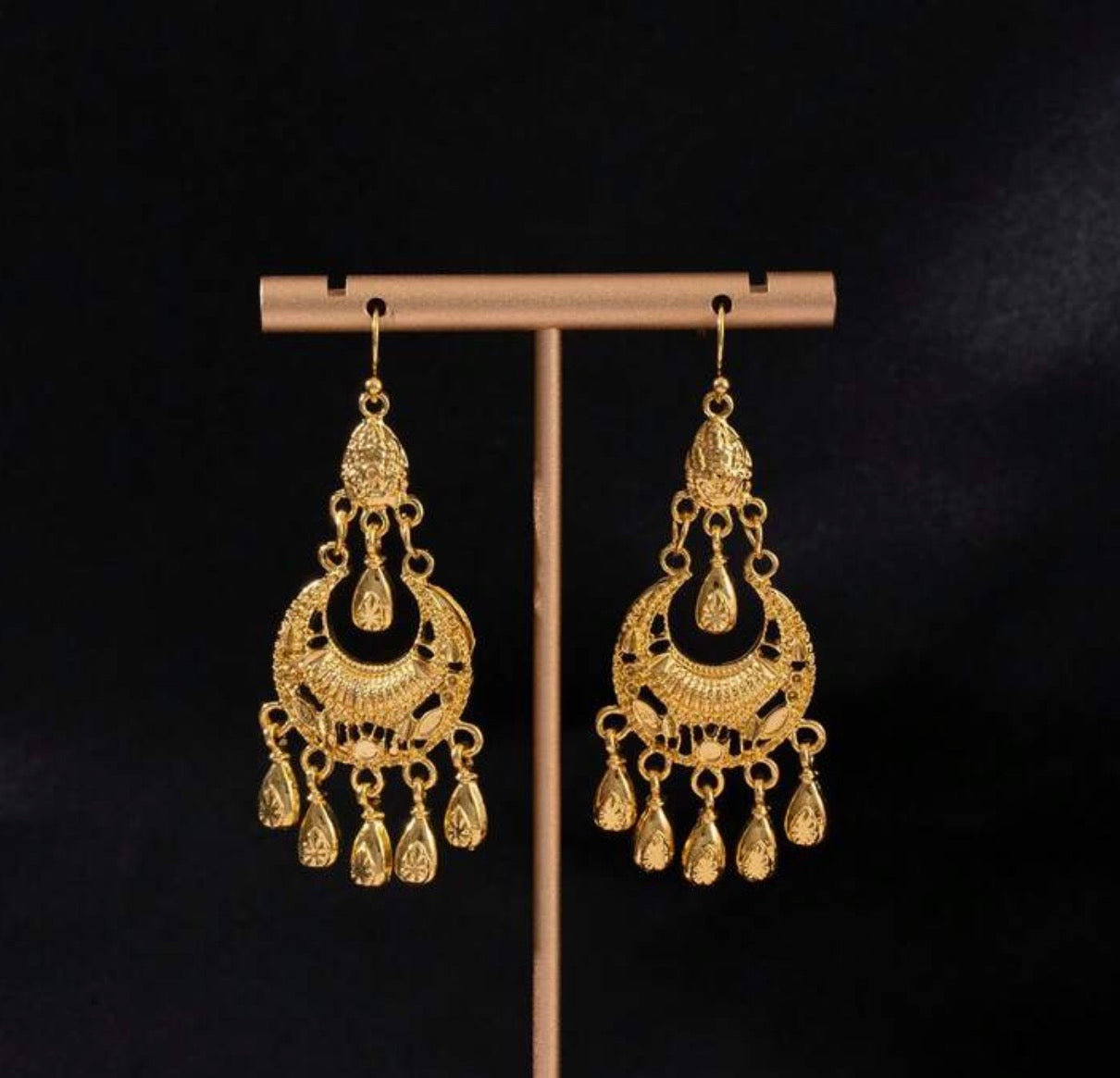 Drop tassle statement earrings