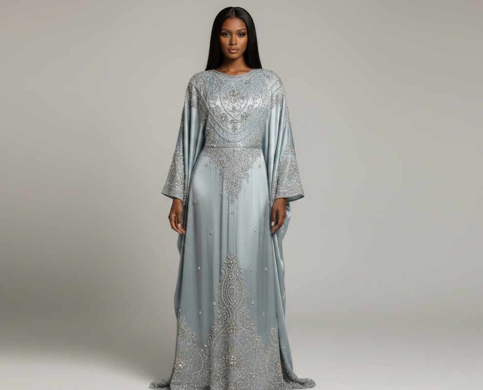 Hodan Silk-Satin Luxury crystal guest  Dirac