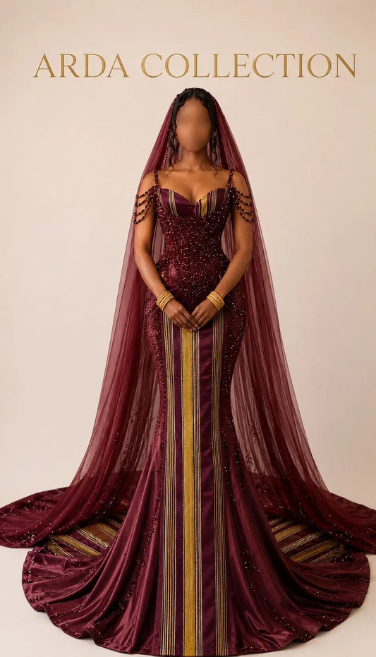 Custom bridal Hidiyo iyo Dhaqan Gown