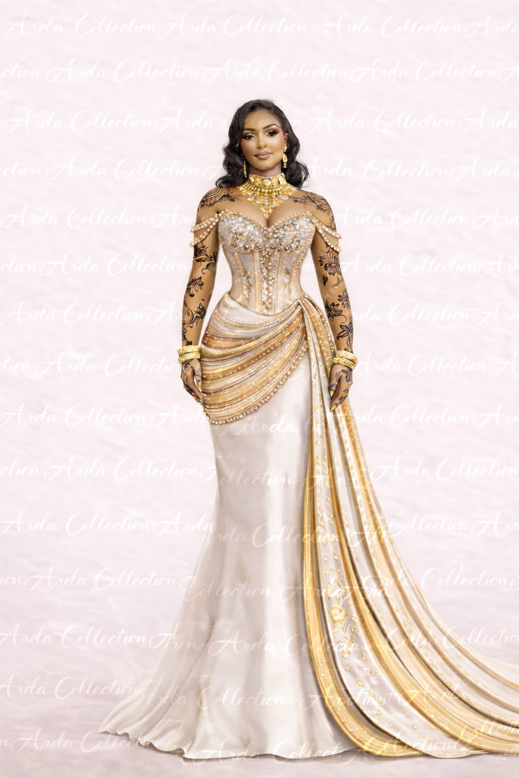 Custom bridal Hidiyo iyo Dhaqan Gown
