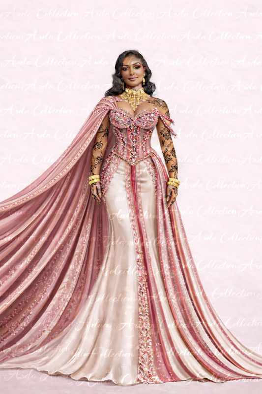 Custom bridal Hidiyo iyo Dhaqan Gown