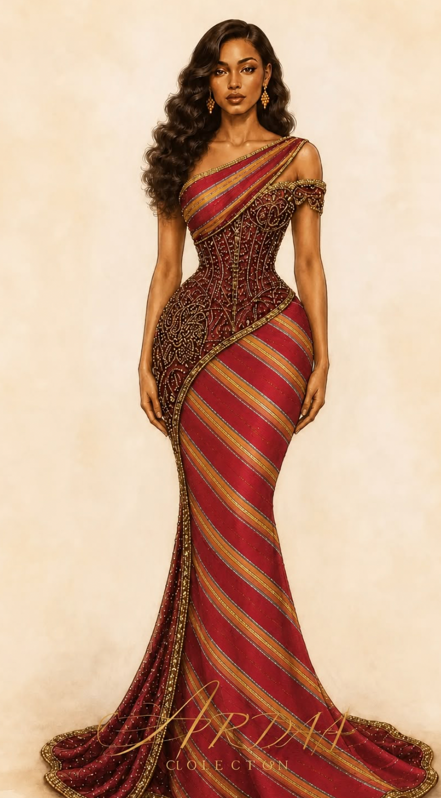 Custom bridal Hidiyo iyo Dhaqan Gown
