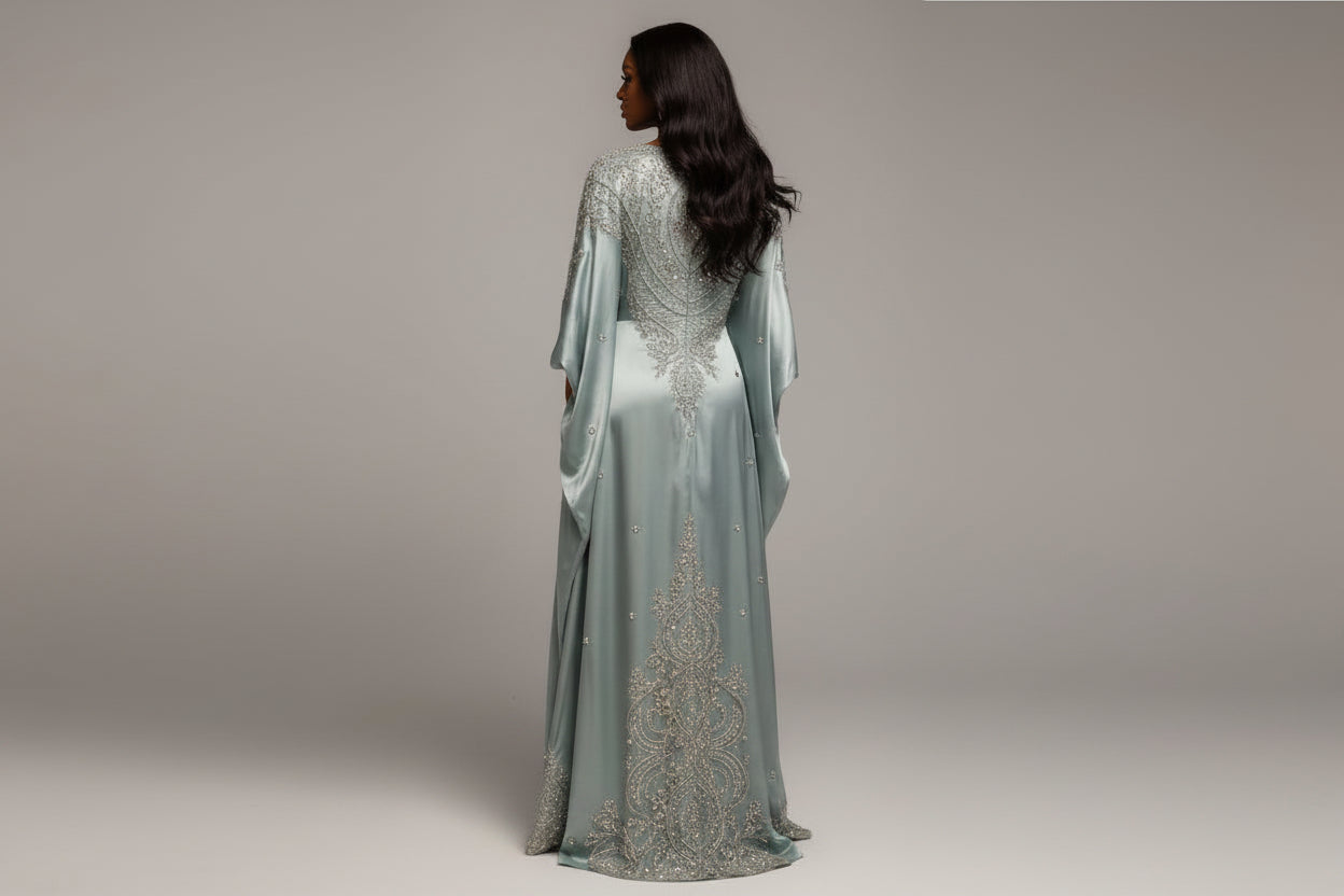Hodan Silk-Satin Luxury crystal guest  Dirac