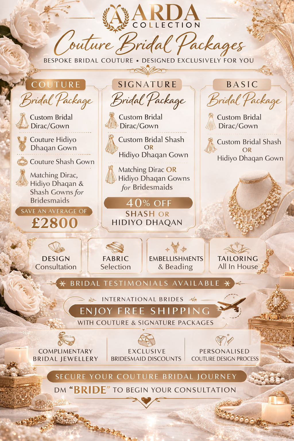 Custom Bridal Dirac consultation